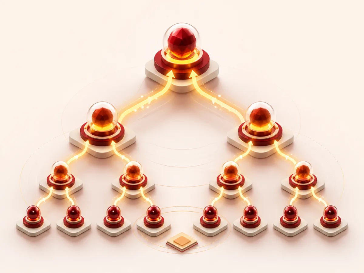 Binary MLM network with balanced left and right legs