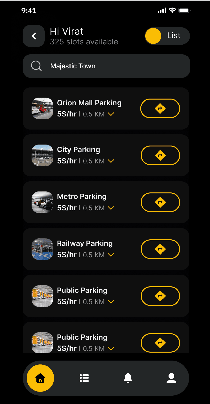 SmartPark screen 7
