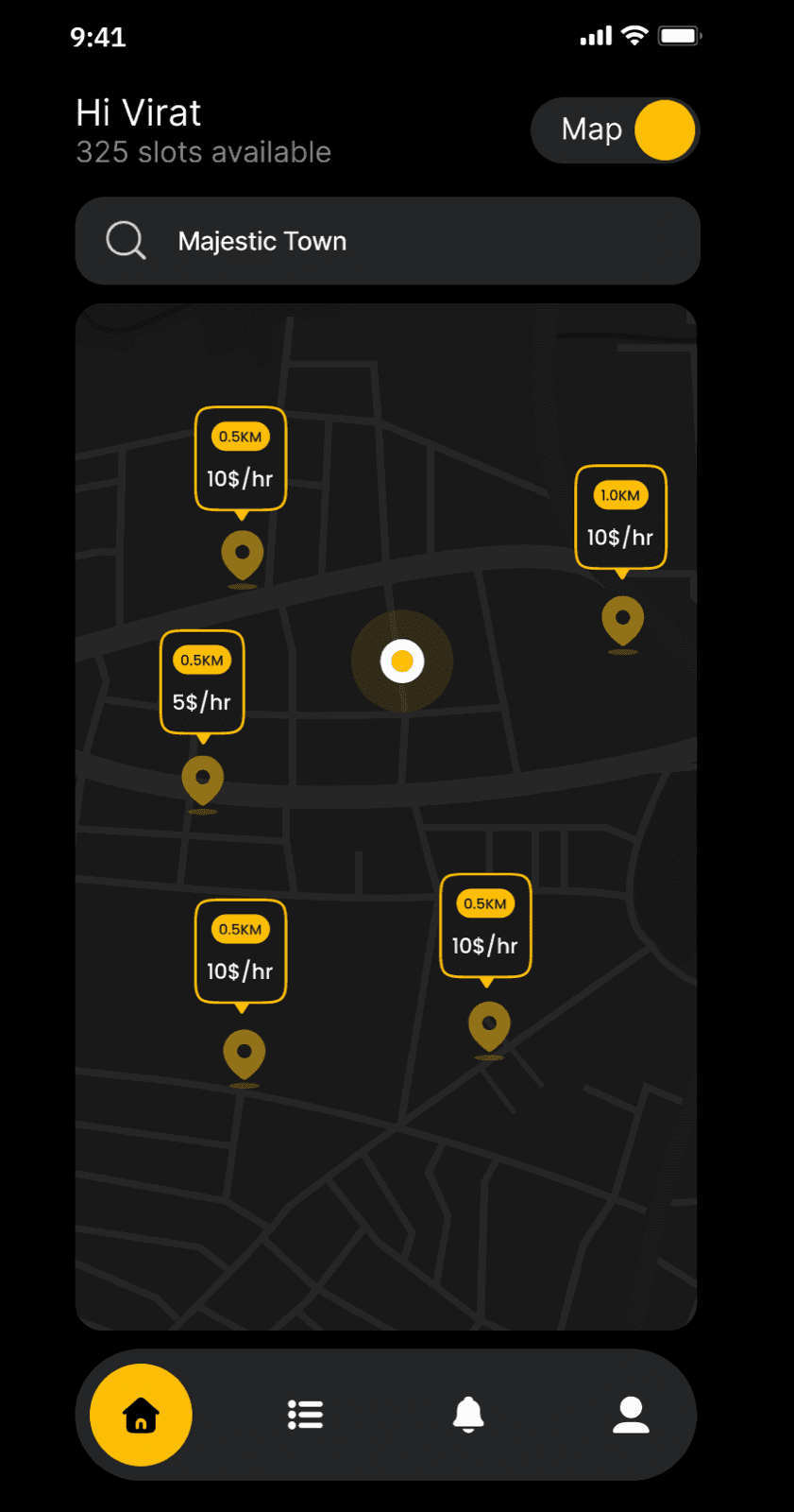 SmartPark screen 4