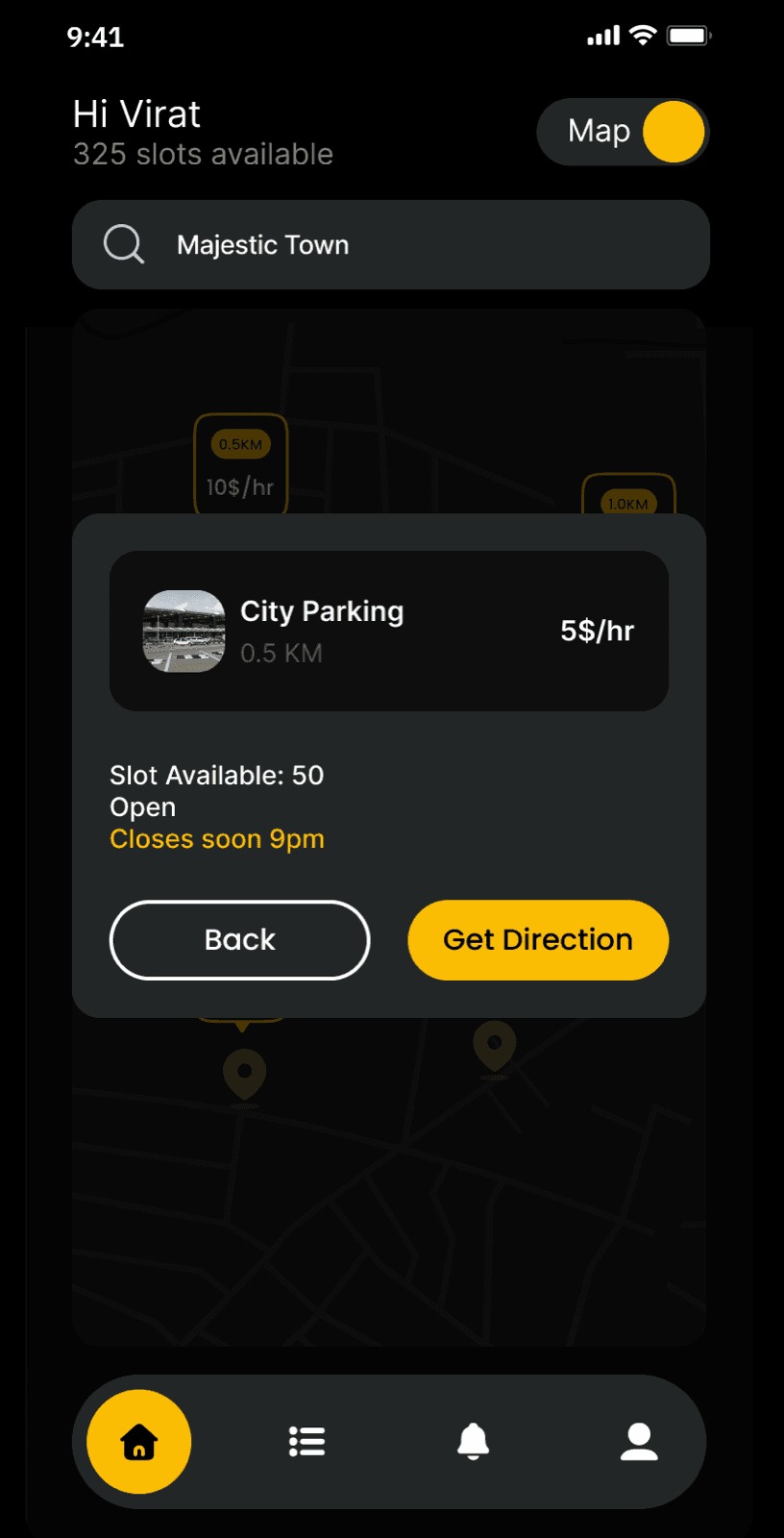 SmartPark screen 6