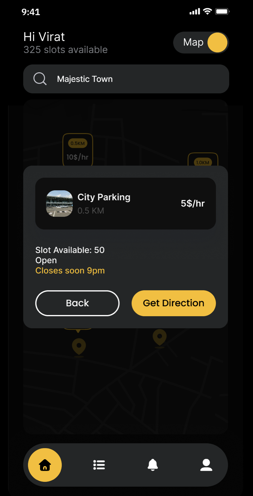 SmartPark screen 6