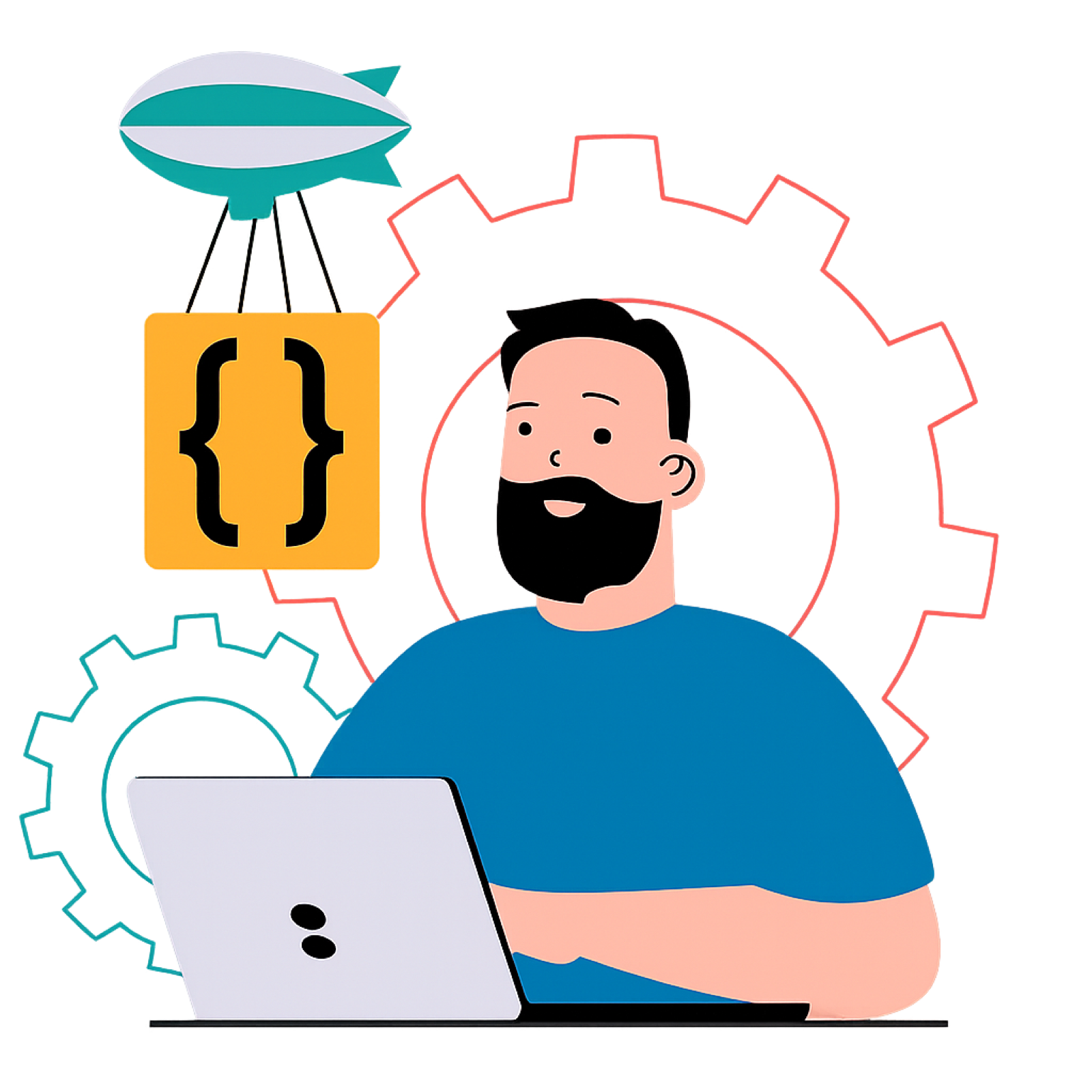 Esperto software engineer illustration